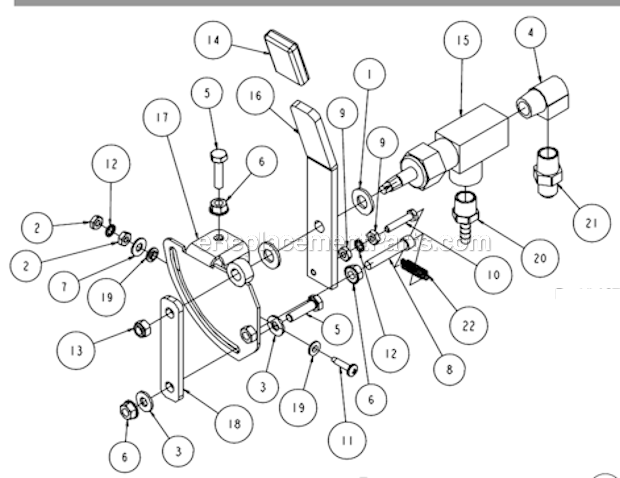 Page R Diagram and Parts List for MK-4030KB  MK Diamond Concrete Saw